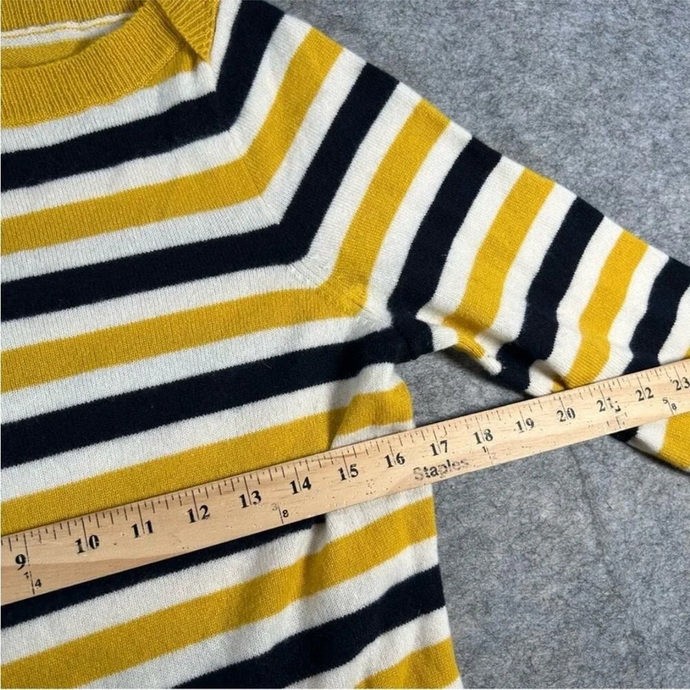 J.CREW vintage cashmere striped boatneck sweater size small